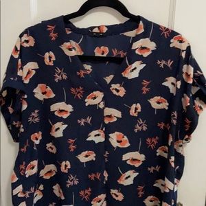 Pleione Polyester Short Sleeve Blouse